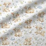 Tecido Nylon Impermeável Ovelhinhas - Branco
