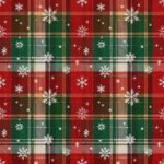 Tecido Nylon Impermeável Tartan Flocos de Neve