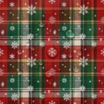 Tecido Nylon Impermeável Tartan Flocos de Neve