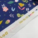 Popeline Winter Flower - Azul Marinho