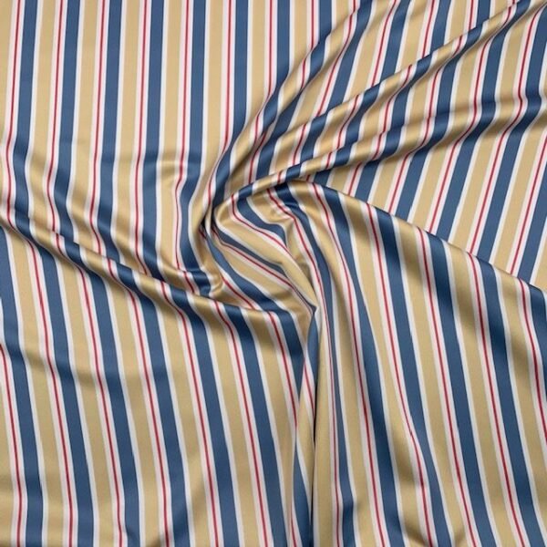 Seda Crepe - Riscas - Amarelo