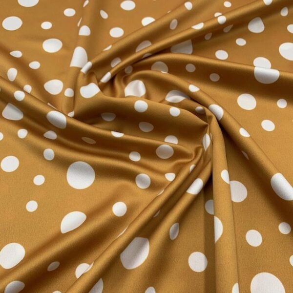 Seda Crepe - Bolas Variadas - Amarelo