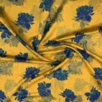 Seda Crepe - Floral - Amarelo