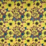 Seda Crepe - Floral - Amarelo