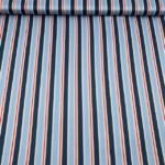 Seda Crepe - Riscas - Azul