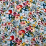 Seda Estampada - Azul Bebé