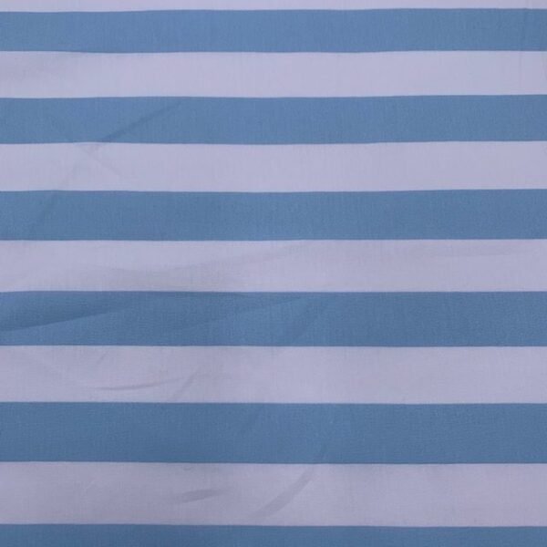 Popeline Riscas - Azul Bebé