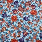 Seda Estampada - Azul Bebé