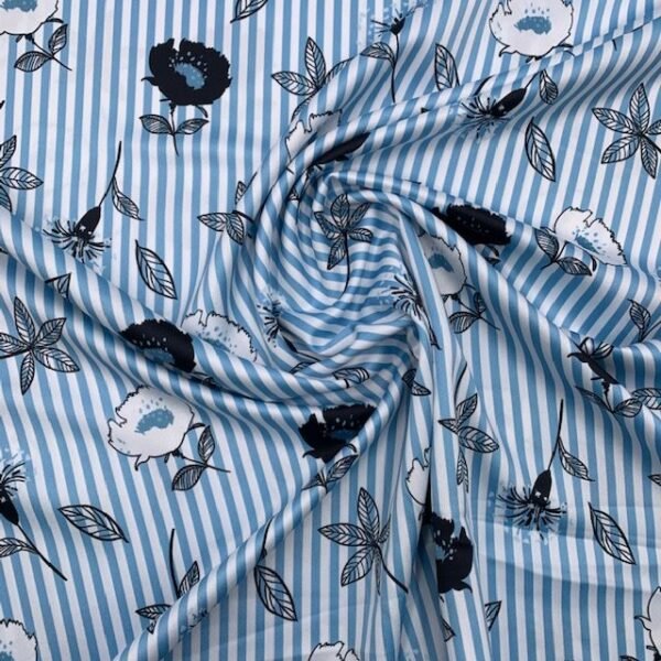 Seda Crepe - Azul Bebé