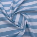 Popeline Riscas - Azul Bebé