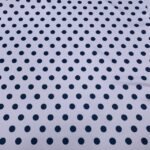 Seda Crepe - Bolas - Azul Marinho