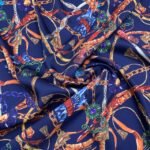 Seda Sarjada - Azul Marinho