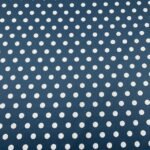 Seda Crepe - Bolas - Azul Marinho