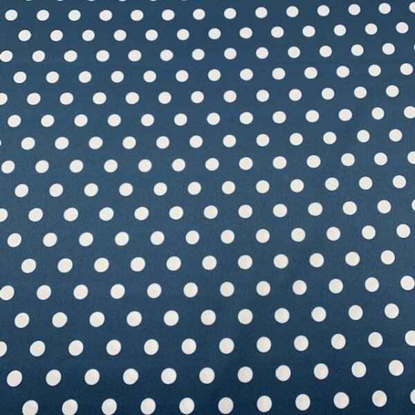 Seda Crepe - Bolas - Azul Marinho