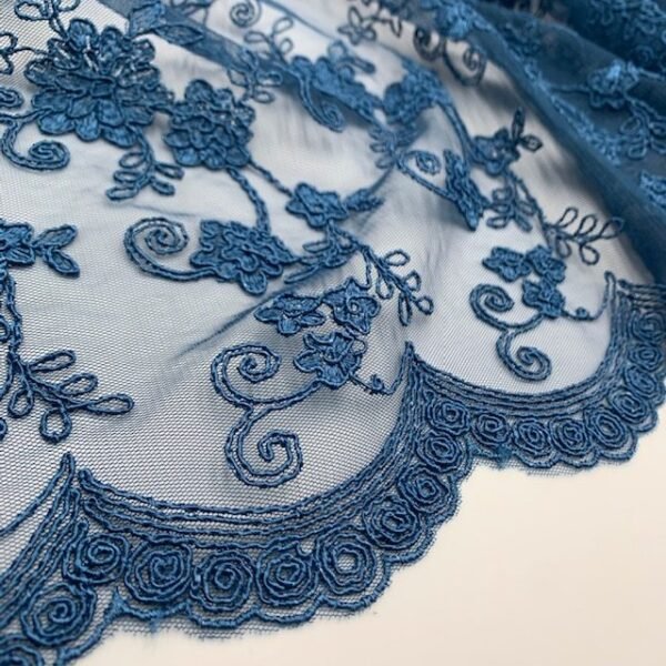 Renda Flower - Azul Petróleo