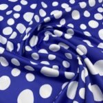 Seda Crepe - Bola Assimétrica - Azul Porto