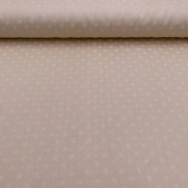 Fustão - Corações - Bege