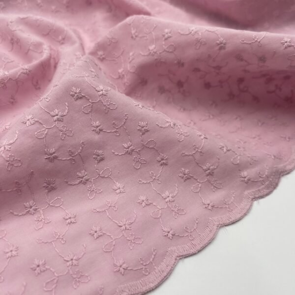 Bordado Inglês - Rosa Claro