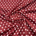 Seda Crepe - Bolas - Bordô