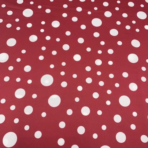 Seda Crepe - Bolas Variadas - Bordeaux