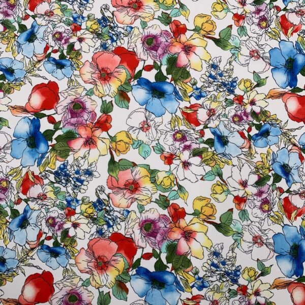 Seda Estampada - Branco