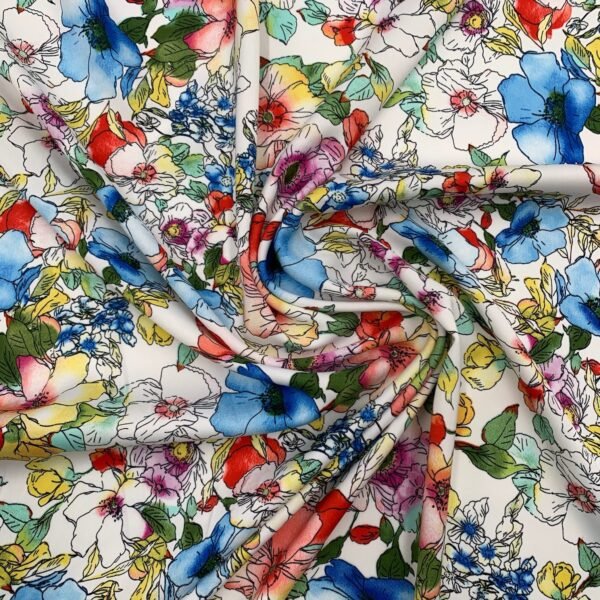 Seda Estampada - Branco