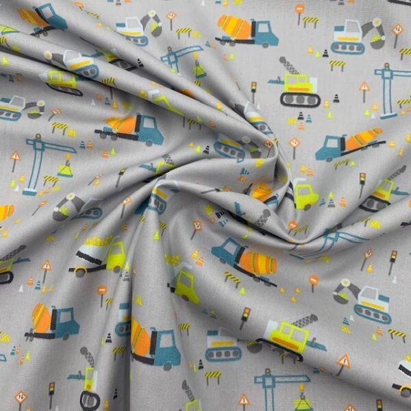 Popeline Construção - Cinzento