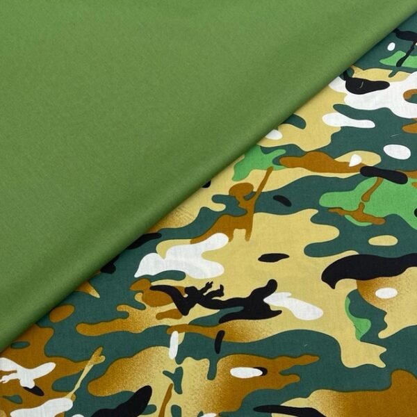 Conj. Camuflado Verde 2 Popelines 1 mt x 1,50mt