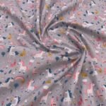 Popeline Unicórnios - Cinzento