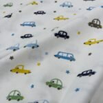 Flanela Cars and Star - Branco