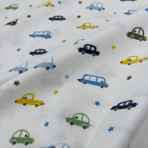 Flanela Cars and Star - Branco