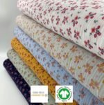 Gaze Dupla Floral - Rosa Bebé