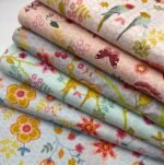 Popeline Bird Flower - Branco