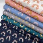 Popeline Arco-íris - Azul Marinho