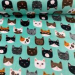 Coralina Estampada Gatos - Verde