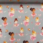 Jersey Orgânico Digital Bailarinas - Cinzento