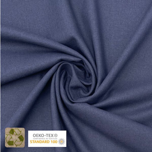 Linho Mistura Reciclado - Azul Marinho
