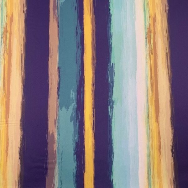 Seda Crepe - Riscas - Multicolor