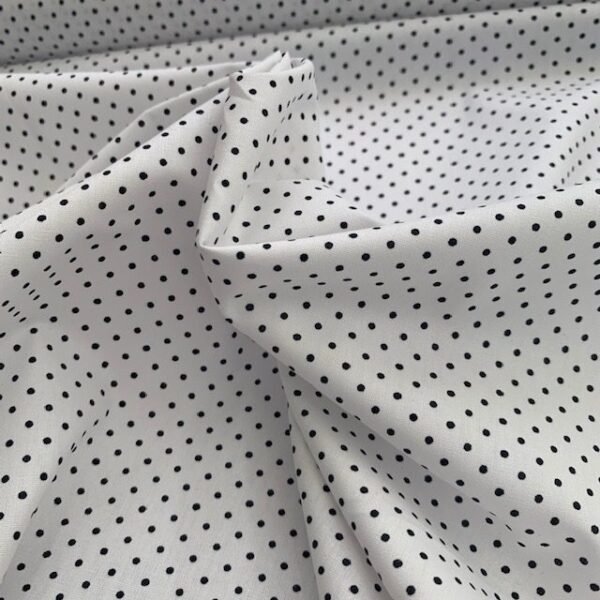 Popeline Pintas - Branco/Preto