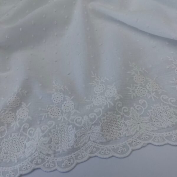 Plumeti Bordado Barra - Off White