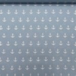 Popeline Âncoras - Azul Claro