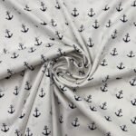 Popeline Âncoras - Branco