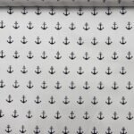 Popeline Âncoras - Branco