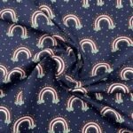 Popeline Arco-íris - Azul Marinho