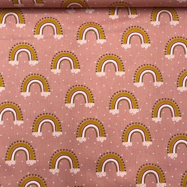 Popeline Arco-íris - Rosa