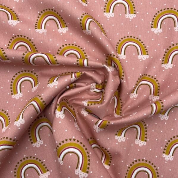 Popeline Arco-íris - Rosa
