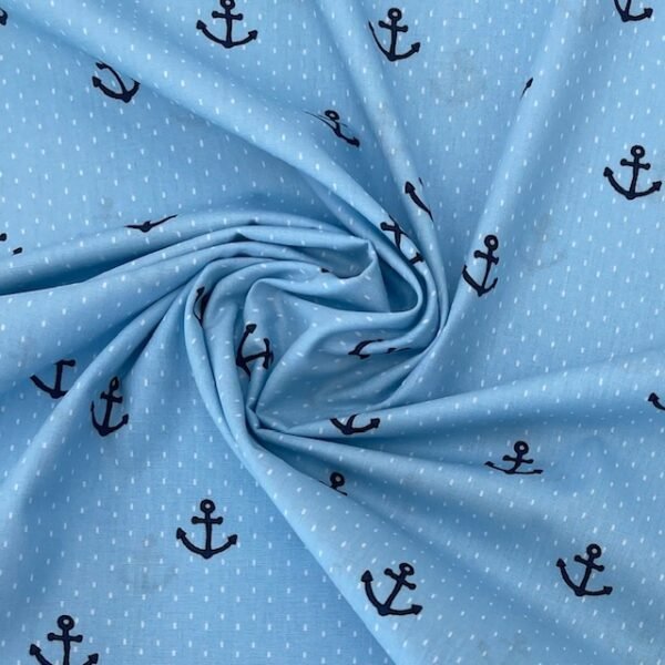 Popeline Baby Marine - Azul