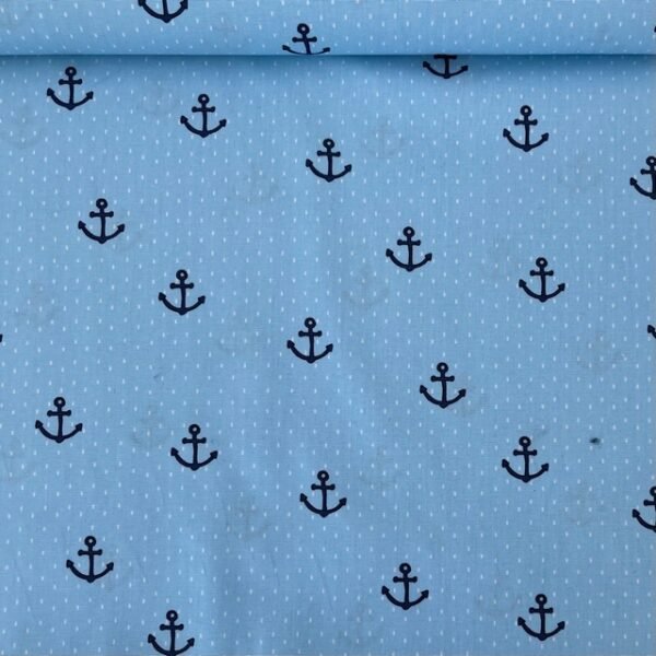 Popeline Baby Marine - Azul