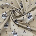 Popeline Baby Marine Boat - Bege