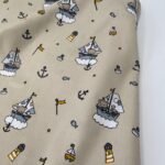 Popeline Baby Marine Boat - Bege